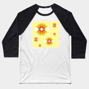 Retro geometric star pattern Baseball T-Shirt